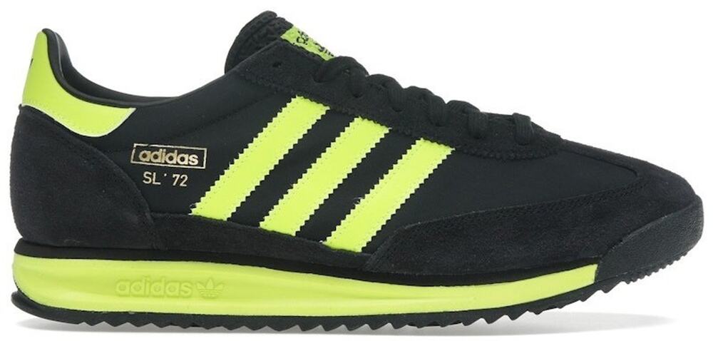 Size 7.5 MEN - adidas SL72 RS Black Solar Yellow